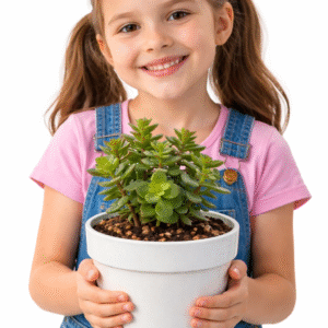 crassula  plants in white 4” ceramic pot for corporate gifting